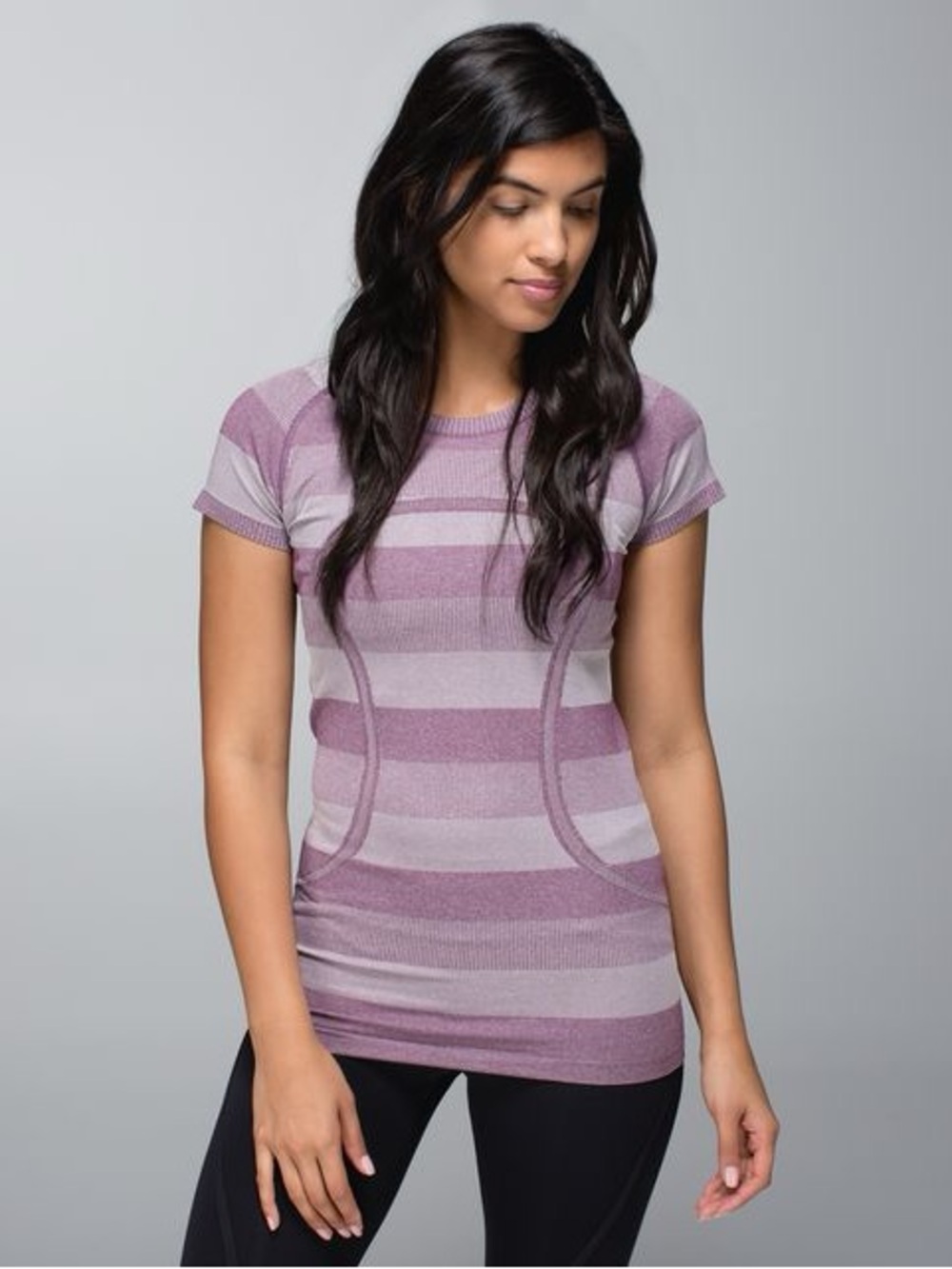 Lululemon Run: Swiftly Tech Short Sleeve Tee Heathered Plum 4